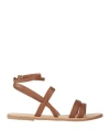 Alex Rivière Studio X Manebí Woman Sandals Tan Size 6 Leather In Brown