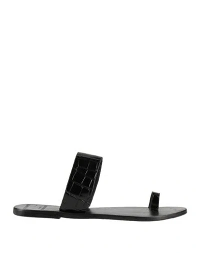 Alex Rivière Studio X Manebí Woman Thong Sandal Black Size 8 Leather