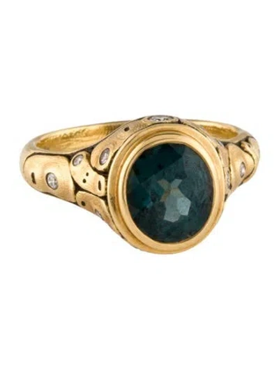 Pre-owned Alex Sepkus 18k 2.02ct Spinel & Diamond Cocktail Ring In Multicolor