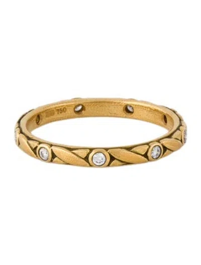 Pre-owned Alex Sepkus 18k Diamond Criss-cross Band In Multi