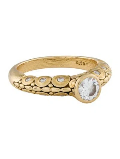 Pre-owned Alex Sepkus 18k Diamond Engagement Ring In Multicolor