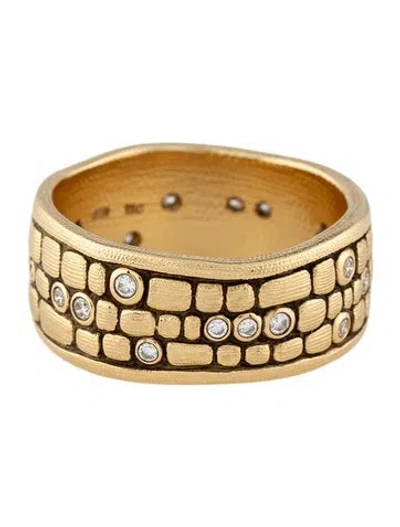 Pre-owned Alex Sepkus 18k Diamond “old Bridge” Band In Multicolor