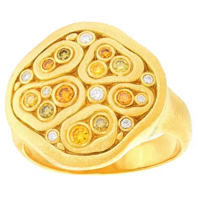 Pre-owned Alex Sepkus Swirling Waters Ring By  In Multi