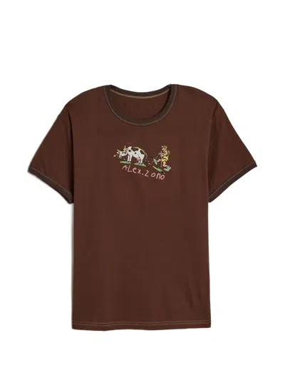Alex Zono Ringer Trail T-shirt In Brown