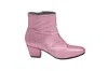 Alexa Chung Alexachung Metallic Beatnik Ankle Boots In Pink Leather In Pink