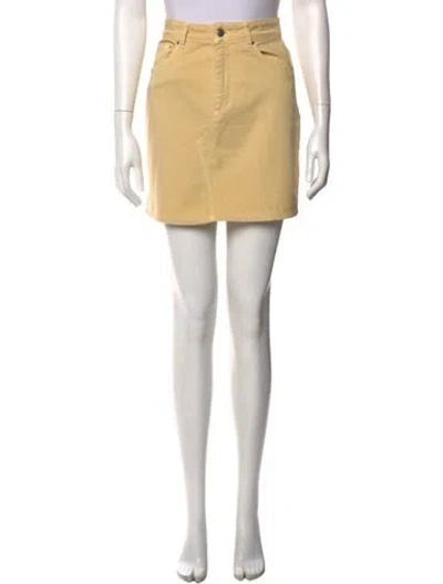 Pre-owned Alexa Chung Chain-link Accents Mini Skirt In Neutral