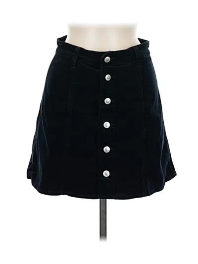 Pre-owned Alexa Chung Denim Skirt In Black