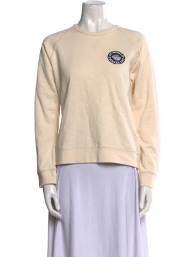 Pre-owned Alexa Chung Graphic Print Crew Neck Sweatshirt In Neutral