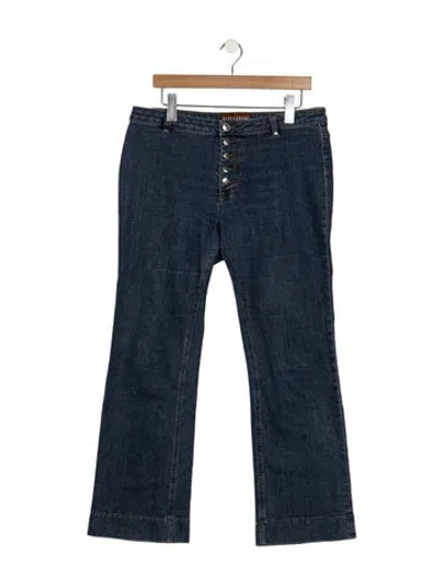Pre-owned Alexa Chung High-rise Flared Jeans In Blue