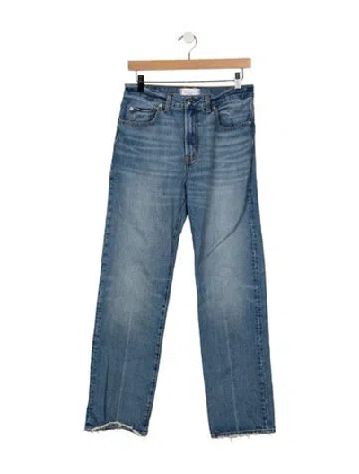 Pre-owned Alexa Chung High-rise Straight Leg Jeans In Blue