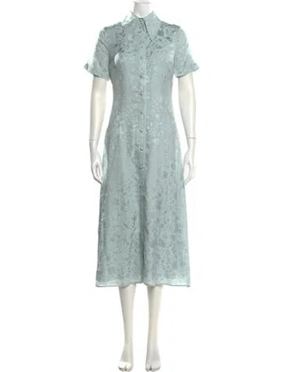 Pre-owned Alexa Chung Long Dress W/ Tags In Blue
