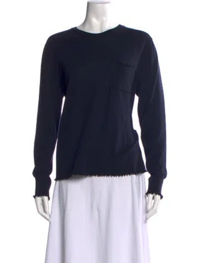 Pre-owned Alexa Chung Merino Wool Crew Neck Sweater In Black