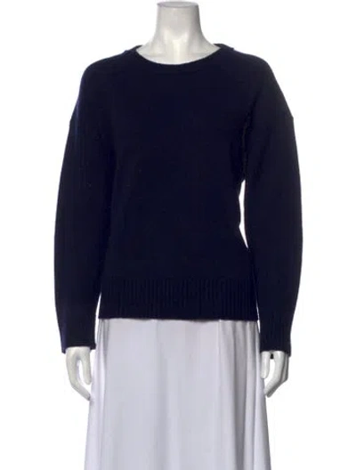 Pre-owned Alexa Chung Merino Wool Crew Neck Sweater In Blue