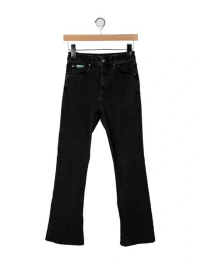 Pre-owned Alexa Chung Mid-rise Straight Leg Jeans In Black