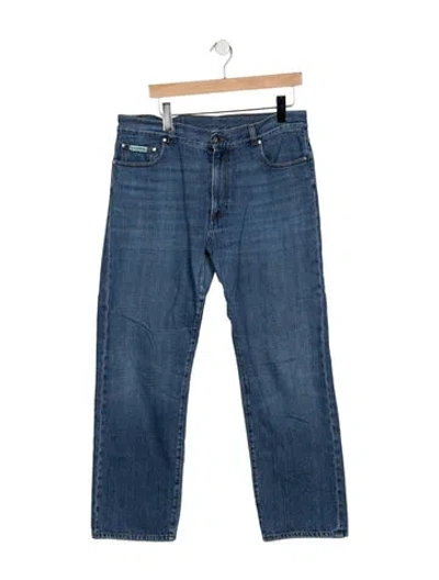 Pre-owned Alexa Chung Mid-rise Straight Leg Jeans In Blue