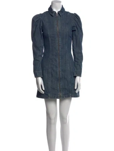Pre-owned Alexa Chung Mini Dress In Blue