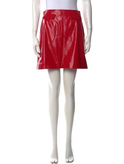 Pre-owned Alexa Chung Mini Skirt In Red