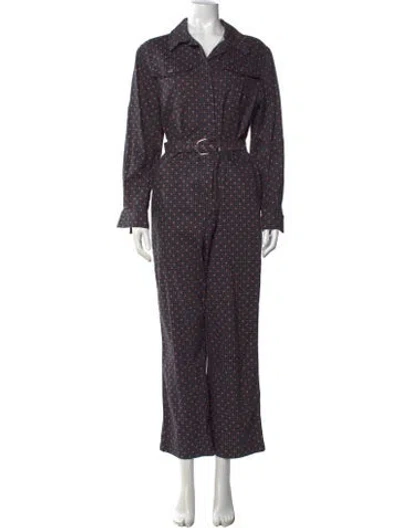 Pre-owned Alexa Chung Patterned Jumpsuit In Gray