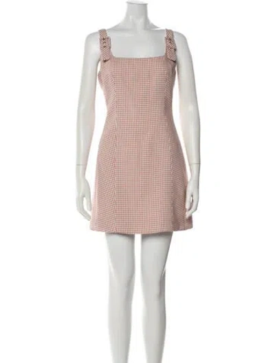 Pre-owned Alexa Chung Plaid Print Mini Dress In Multi