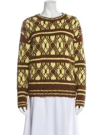 Pre-owned Alexa Chung Printed Scoop Neck Sweater In Multi