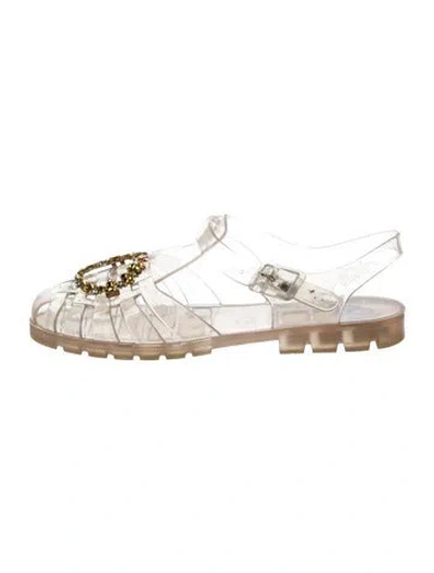 Pre-owned Alexa Chung Rubber Sandals In Clear