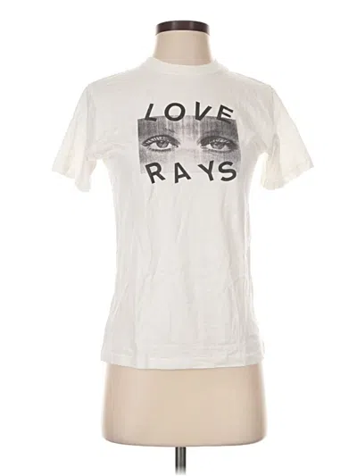 Pre-owned Alexa Chung Short Sleeve T-shirt In Ivory