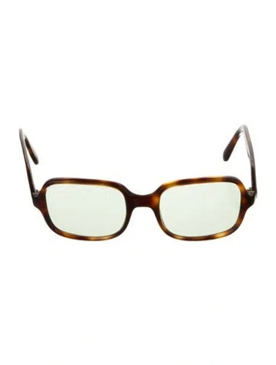 Pre-owned Alexa Chung Square Tinted Sunglasses In Brown