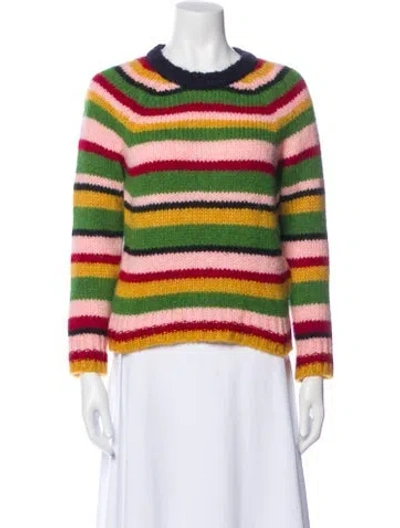Pre-owned Alexa Chung Striped Crew Neck Sweater In Pink