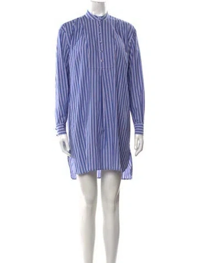 Pre-owned Alexa Chung Striped Mini Dress In Blue