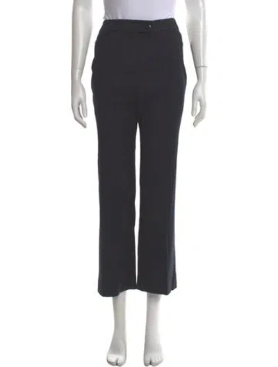 Pre-owned Alexa Chung Striped Straight Leg Pants In Gray