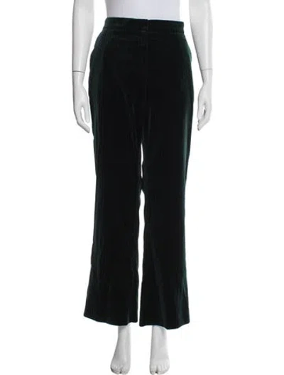 Pre-owned Alexa Chung Striped Wide Leg Pants In Green