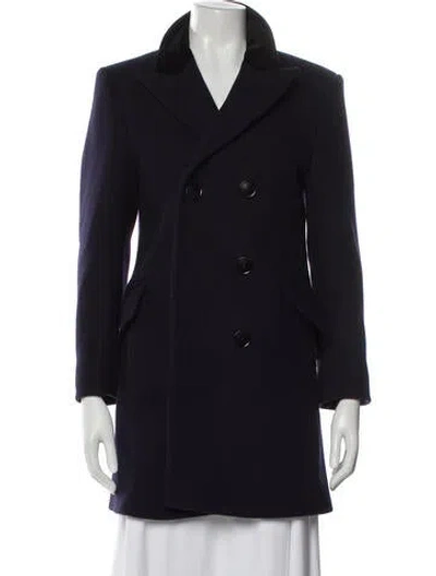 Pre-owned Alexa Chung Virgin Wool Peacoat In Blue