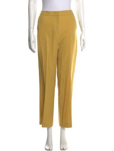 Pre-owned Alexa Chung Wide Leg Pants In Yellow