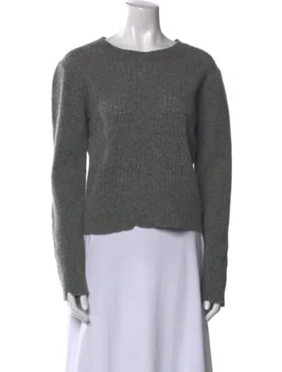 Pre-owned Alexa Chung Wool Crew Neck Sweater In Gray