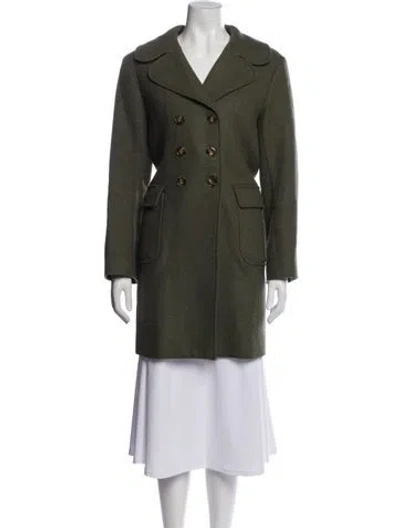 Pre-owned Alexa Chung Wool Peacoat In Green