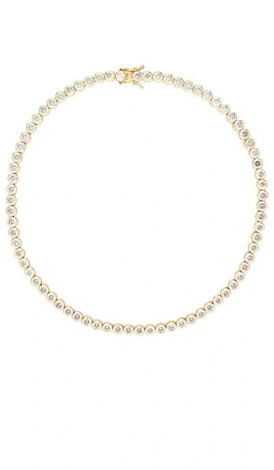 Alexa Leigh Crystal Bezel Necklace In 金色