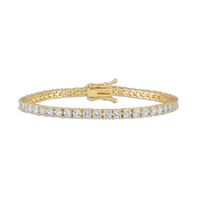 Alexa Leigh Crystal Tennis Bracelet In Gold