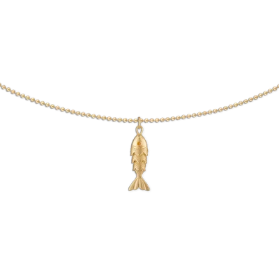Alexa Leigh Gold Fish Ball Chain Necklace