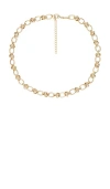 Alexa Leigh Knotted Chain Necklace In Metallic Gold