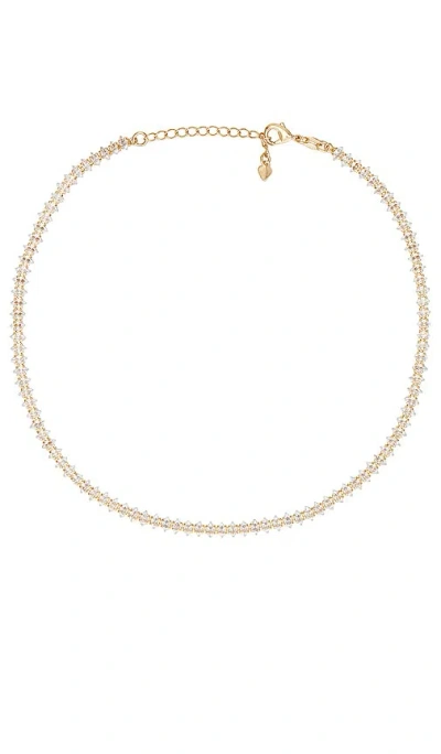 Alexa Leigh Marquise Tennis Necklace In 金色