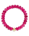 Alexa Leigh Opal Beaded Bracelet In Pink/gold