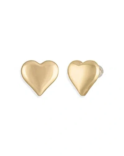 Alexa Leigh Puff Love Heart Stud Earrings In 14k Gold Filled
