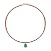 Alexa Leigh Women's Resilience Necklace In Green/yellow Gold In Brown