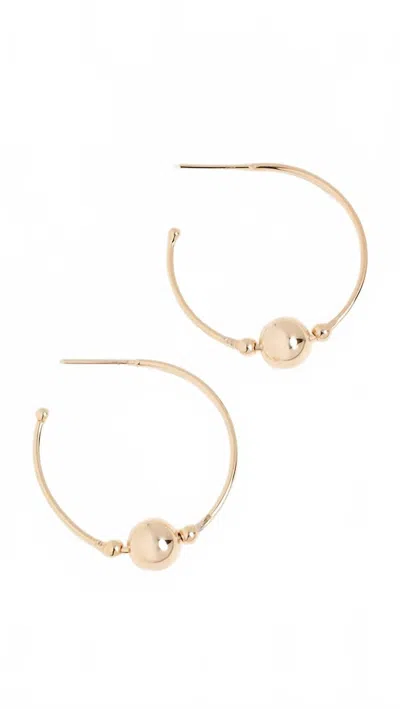 Alexa Leigh Women's Single Ball Hoops In Gold