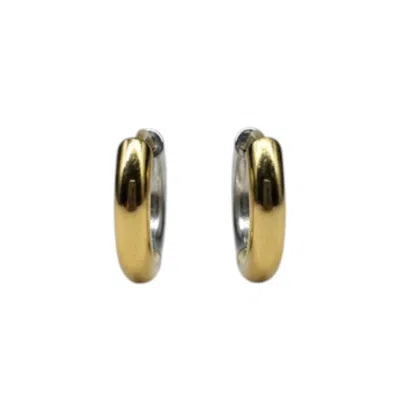 Alexa Leigh Women's Two Tone Huggies In Gold And Silver
