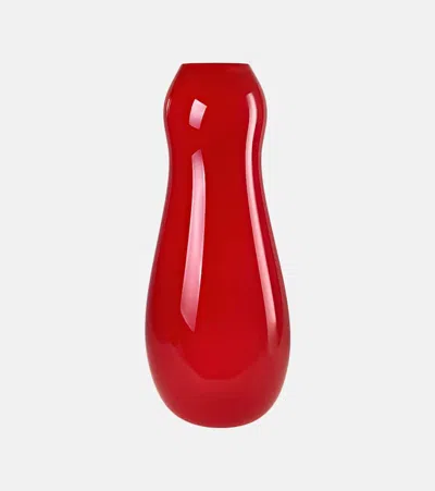 Alexa Lixfeld Spin Glass Vase In Red