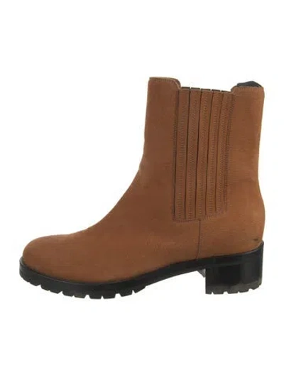 Pre-owned Alexa Wagner Leather Chelsea Boots In Brown