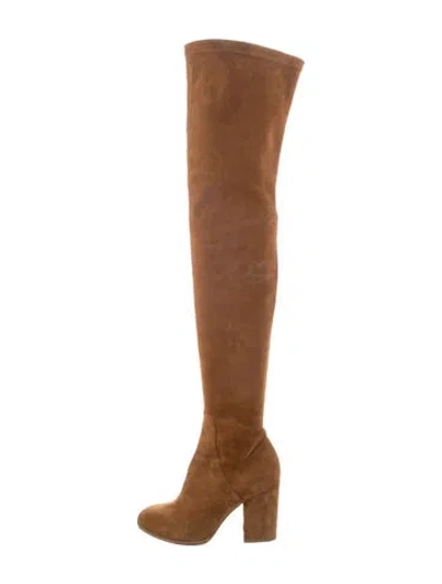 Pre-owned Alexa Wagner Suede Boots In Brown