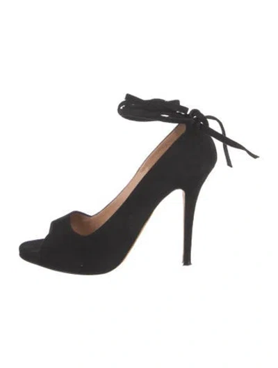 Pre-owned Alexa Wagner Suede Pumps In Black