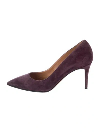 Pre-owned Alexa Wagner Suede Pumps In Purple